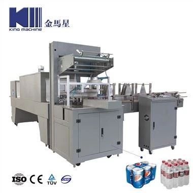 Automatic Plastic Bottle Shrink Sleeve Wrap PE Film Wrapping Packing Machine